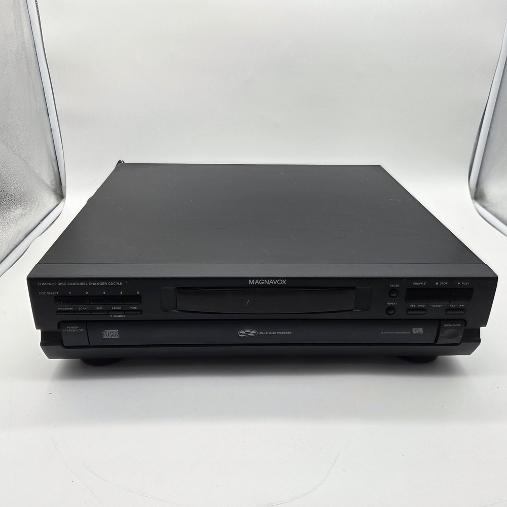 Magnavox CDC748 5-Disc CD Player Digital Audio - Tested Works - *no Remote*